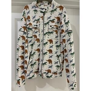 Kate Quinn Bamboo Dinosaur Motorcycle Jacket Size 8 GUC